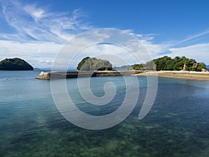 Coastal scenery of Suo Oshima Island near Sazanseto Towa rest area photo