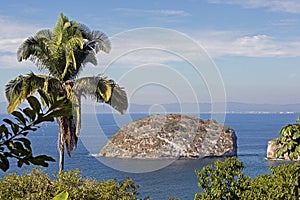 Coastal scenic with islet photo