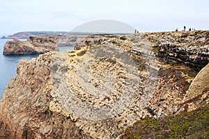 Costa Vicentina, seen from Cabo de Sao Vicente, Portugal photo