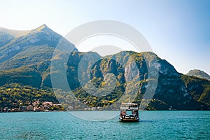 Coastal town Cadenabbia in Alps