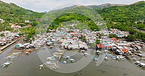 Coastal Town in Coron, Palawan. Philippines.