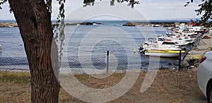 A coastal town, harbor and landscape in Ã‡anakkale, Turkey, still in original condition