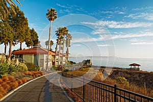 Coastal trail at  Shell beach, Pismo beach area, California Coastline.