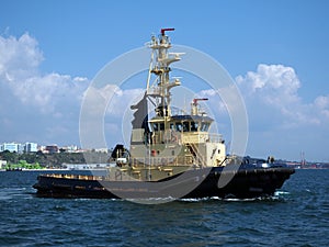 Coastal Tug Boat Underway.