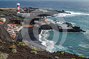 Coast with lighthouse and saltpans, Fuencaliente, photo