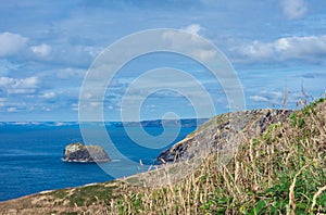 Coastal view in Tintagel Cornwall uk