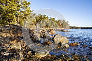 Coastal view in winter, Linlo, Kirkkonummi, Finland