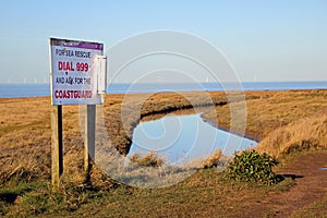 Coastguard rescue sign