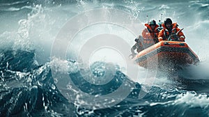 Coastguard Speedboat in Action AIG41 photo