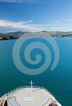 Coastline at Akaroa in New Zealand