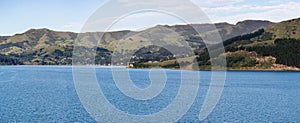 Coastline at Akaroa in New Zealand