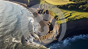 Coastline altered by coastal erosion