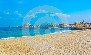 Coastline of ancient Caesarea in Israel