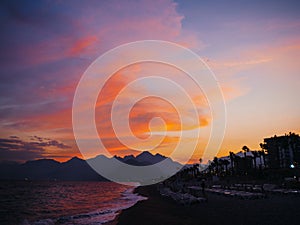 The coastline of Antalya. KonyaaltÄ±