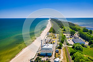 Coastline of Baltic Sea with beautiful beaches in Wladyslawowo at summer, Poland