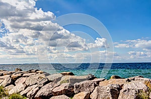 Coastline of the Baltic Sea in summer photo