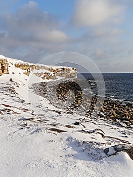 A coastline of barent s sea in ekkeroy island