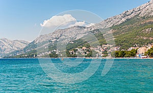 Coastline in Baska Voda, Croatia