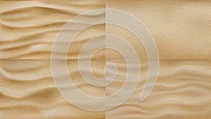 Coastline Beach Or Desert Sand Texture Set Vector