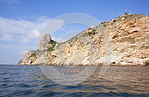 The coastline of the black sea coast of Crimea