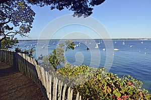 Coastline of Beg Meil in France photo