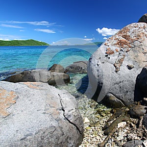 Coastline in British Virgin Islands