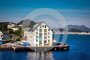 The coastline of the city of Alesund