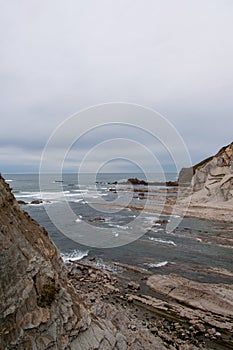 Coastline with cliff and ocean