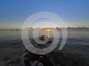 Coastline of Costa Maya near the village of Mahahual, , Quintana Roo, Mexico