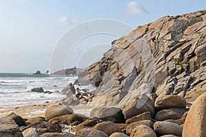 Coastline Cote Sauvage on the peninsula Quiberon, Brittany photo