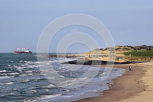 Coastline of Flushing, Sealand, Netherlands.