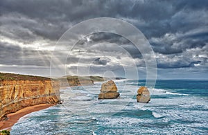 Coastline at Gibson Steps, Great Ocean Road, Victoria, Australia