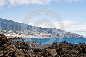 The coastline of the island of La Palma
