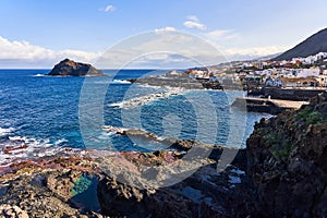 The coastline of the island of Tenerife in Spain. A resort place for tourists