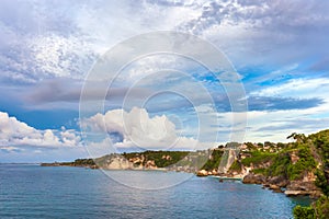 Coastline of Jimbaran, South Kuta, Bali, Indonesia.