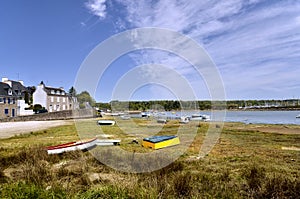 Coastline of La Foret-Fouesnant in France photo