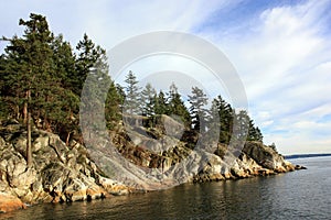 Coastline Landscape In Lighthouse Park.