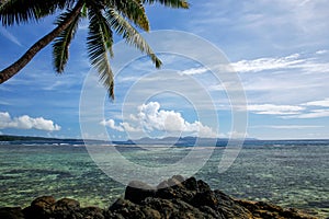 Coastline in Lavena village on Taveuni Island, Fiji