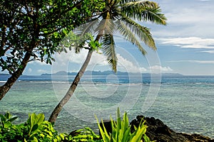 Coastline in Lavena village on Taveuni Island, Fiji