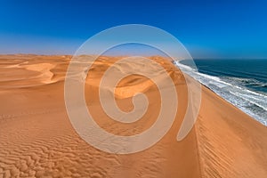 Coastline in the Namib desert near Sandwich Harbour, Namibia