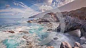 Coastline near Charco los Sargos at El Hierro, Canary Islands