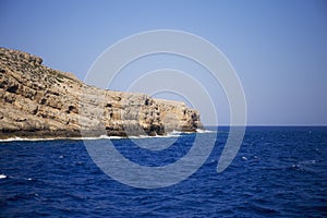 Coastline near the island of Gramvousa,Crete,Grecee photo