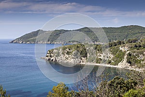 Coastline near Lacona, island of Elba, Tuscany, Italy