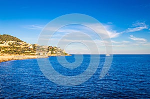 Coastline in Nice, Cote d\'Azur, French Riviera, France photo