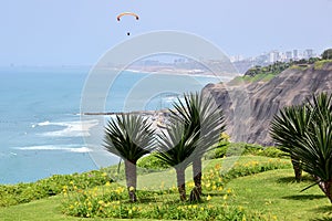 Coastline and Pacific Ocean in Lima, Peru