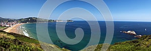 Coastline panoramic view from Zarautz to Guetaria