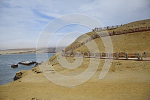 Coastline, Paracas National Reserve. Cliffs in the Paracas National Reserve on the Pacific coast of Peru.