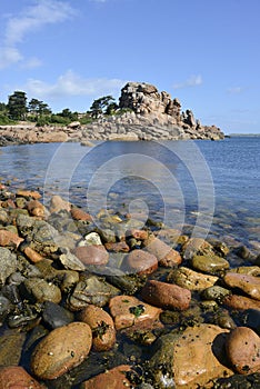 Coastline of Ploumanac'h in France