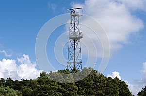 Coastline radar antenna tower
