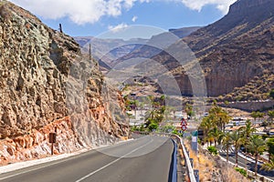 Coastline road on Gran Canaria island